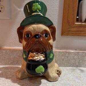 Leprechaun Pug Ceramic Figurine